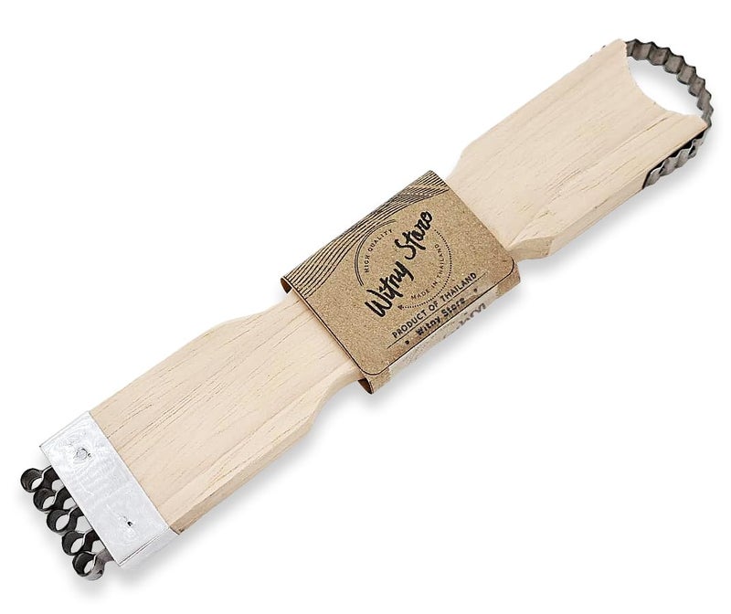 WitnyStore Coconut Grater - Vintage Kitchen Tool - Thai Traditional Style Multipurpose Easy to Use Portable Wooden Hand Held Scraper and Shredder for Fresh or Baby Coconut Meat - 7 x 1.5 x 0.5 inches - Image 5